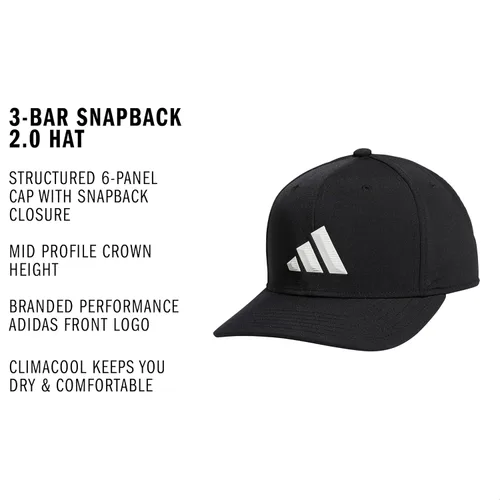 Vista 2 de adidas Sombrero de gama media para hombre - Gorra deportiva Snapback con logotipo
