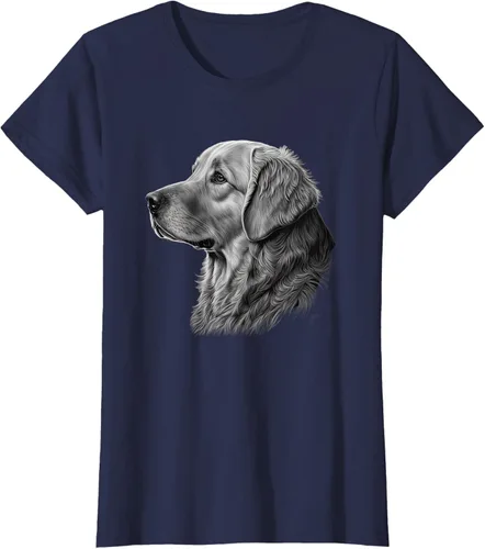 Vista 35 de Camiseta divertida Golden Retriever, Negro