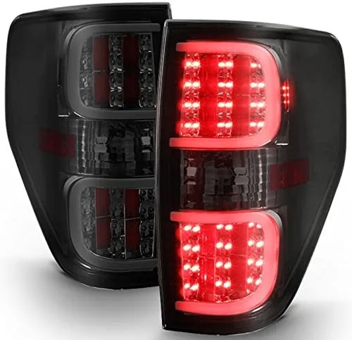 Vista 8 de AKKON - Para Ford F150 F-Series 2009-2014, lámparas de luz trasera de freno con lentes ahumadas negras de doble tubo LED en forma de C LED Light