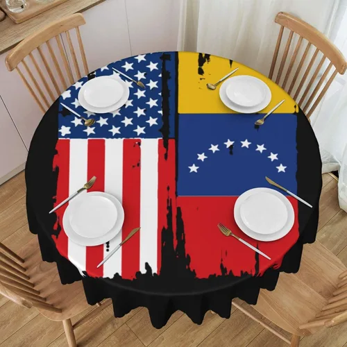 Vista 13 de Mantel redondo de encaje con diseño de corazón de perra de 60 pulgadas para comedor, lavable, para vacaciones, hogar, picnic, fiesta, boda, bufé
