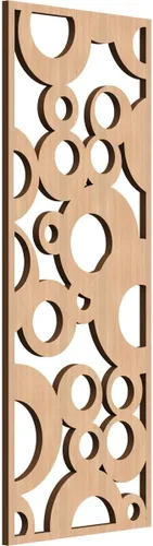 Vista 14 de 9 3/8"W x 24 3/8"H x 1/4"T Farwell Decorativos Paneles de Pared de Madera Calado, Hickory