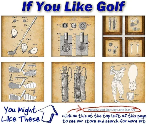 Vista 8 de Golf Ball Patent Print – Great Home and Office Decoration, Classic Man Cave and Country Club Design, Sports Artwork for Golf Coaches, Men, and