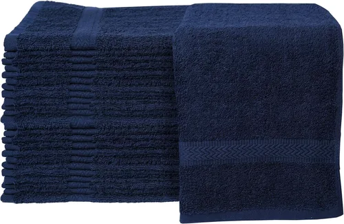 Vista 8 de Linteum Textile Supply Toalla de mano negra prémium de 16 x 27 pulgadas, 100% algodón, sin torsión, absorbente, de secado rápido, duradera
