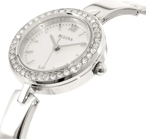 Vista 2 de Bulova Juego de caja de brazalete en tono plateado para mujer 98X107, Acero inoxidable