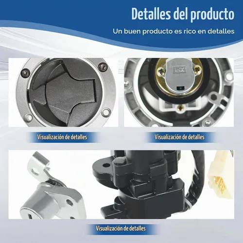 Vista 4 de WFLNHB Llave de bloqueo de encendido para Kawasaki EX250J 2008 250R EX250J SE 2012 EX300A SE 2014