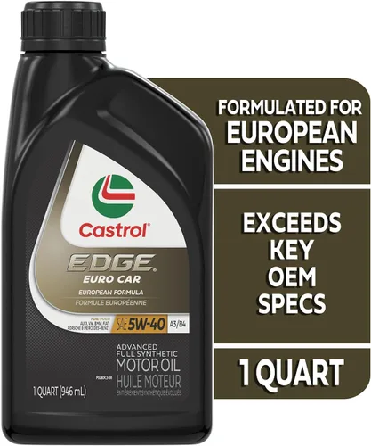 Vista 3 de Castrol EDGE Euro 5W-40 A3/B4 Advanced - Aceite de motor Syn completo, 1 cuarto de galón, paquete de 6