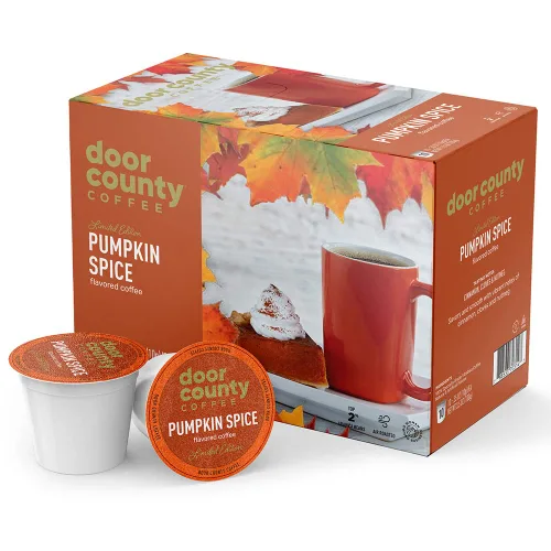 Vista 22 de Door County Coffee Café Molido con Sabor a Toffee de Almendra - 10 Tazas de Una Sola Porción - Tostado Medio - 100% Arábica Especial - Gourmet