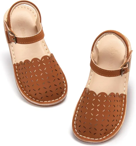 Vista 108 de THEE BRON Sandalias cómodas para niñas, zapatos para niños, sandalias rellenas