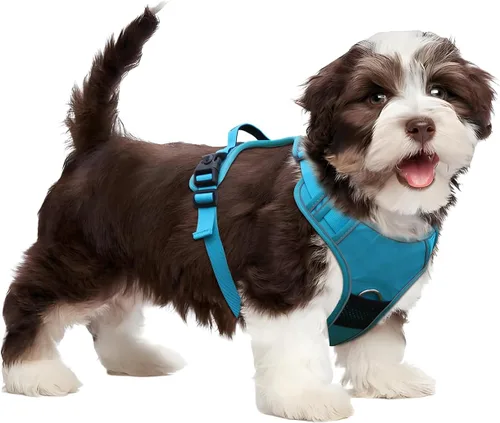 Vista 14 de Arnés sin tirones para perro extragrande, ajustable a prueba de escape, sin estrangulamiento y chaleco reflectante con asa para un fácil control