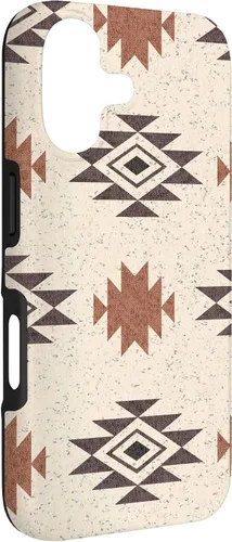 Vista 3 de Funda rústica para iPhone 17 con patrón azteca estilo bohemio occidental