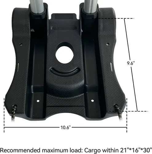Vista 5 de Sutekus Carro de mano plegable y carrito de equipaje portátil ligero de 110 libras para escuela, viajes, oficina, mudanza (negro)