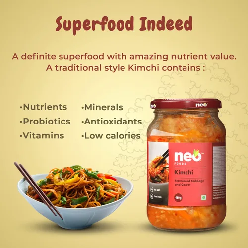Vista 9 de Neo Kimchi zanahoria fermentada y repollo, 16.23 oz