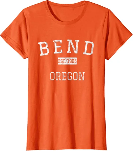 Vista 64 de Bend Oregon OR Camiseta vintage, Negro