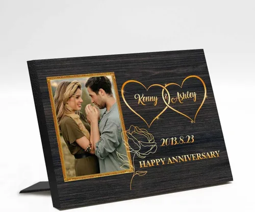 Vista 11 de Marco de fotos de boda personalizado con nombre de foto, regalos de boda personalizados para parejas, marco de fotos de boda personalizado, regalo