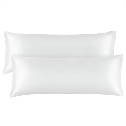 Vista 105 de BEDELITE Funda de almohada de satén para cabello y piel, súper suave y refrescante similar a las fundas de almohada de seda, paquete de 2 con cierre