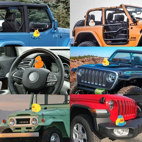Vista 3 de Arttyma Patos de Goma a Granel, Surtido de Patitos para Flotadores de Jeep Pato para Baño Juguetes de Baño Favores de Fiesta (Paquete de 30)