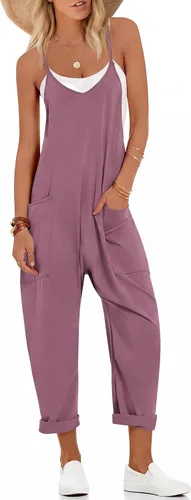 Vista 30 de Ekouaer Overol sin mangas para mujer, overol casual de verano 2-Verde Armada (ArmyGreen)