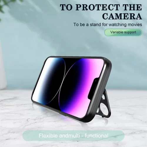 Vista 2 de Funda magnética a prueba de golpes para iPhone 13 Pro de 6.1 pulgadas con soporte para cámara [protector de lente de cámara integrado]