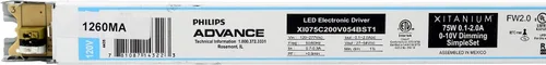 Vista 2 de Advance Ballast Controlador LED XITANIUM 75W 0.1-2.0A 54V 0-10V INT-T