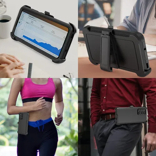 Vista 6 de TENCO Funda compatible con Samsung Galaxy A52 5G, con protectores de pantalla, resistente, a prueba de golpes, protección de cuerpo completo, funda
