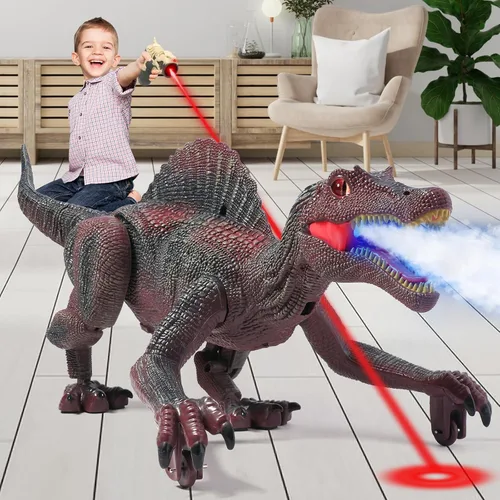 Vista 7 de Mini Tudou Control remoto dinosaurio luz persiguiendo spinosaurus juguetes