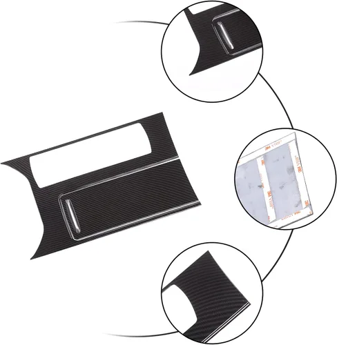 Vista 7 de ABS estilo fibra de carbono plástico consola central panel cubierta marco 3 piezas para Land Rover Range Rover Sport 2014-2017 mano izquierda