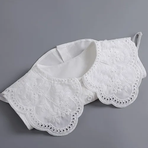 Vista 5 de Collar de muñeca falsa blanco, elegante collar de imitación desmontable, cuello falso para mujeres y niñas