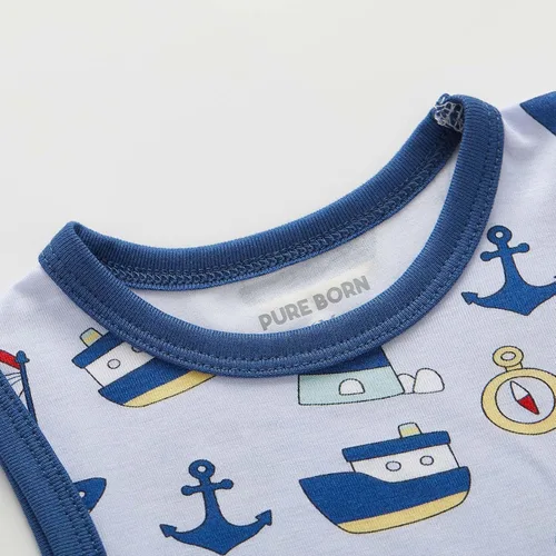 Vista 58 de pureborn Mameluco de algodón súper suave para bebés niños y niñas de 0 a 24 meses