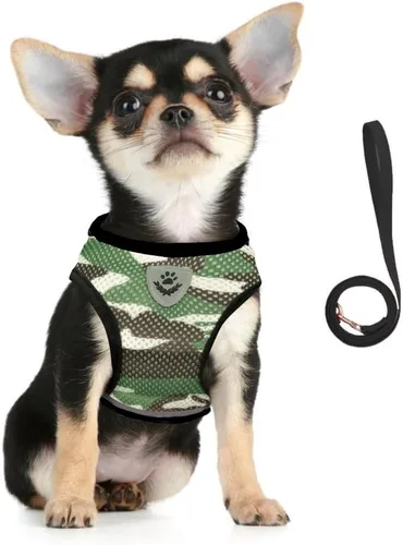 Vista 12 de FEimaX juego de arnés y correa para perro para caminar, de malla suave ajustable de control fácil, arneses de chaleco ligeros para gatos con tiras