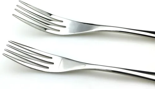 Vista 7 de JASHII Juego de cubiertos de acero inoxidable 18/10 de 20 piezas de plata pulida con espejo, cuchillo de cena, tenedor de ensalada, cuchara