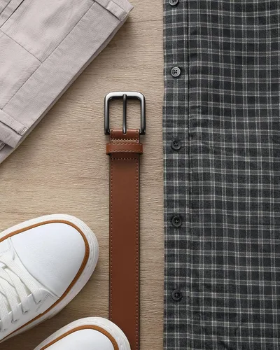 Vista 3 de CHAOREN Cinturones de cuero para hombre - Cinturón de 35mm de cuero genuino para jeans - Regalo para hombre para vestir casual