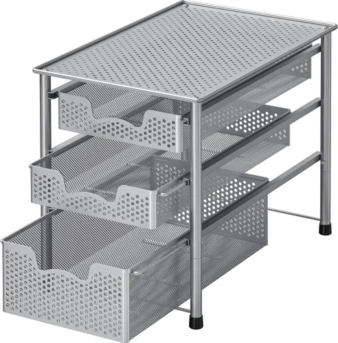 Vista 20 de Simple Houseware - Cajón organizador de cesta de gabinete apilable, rosa