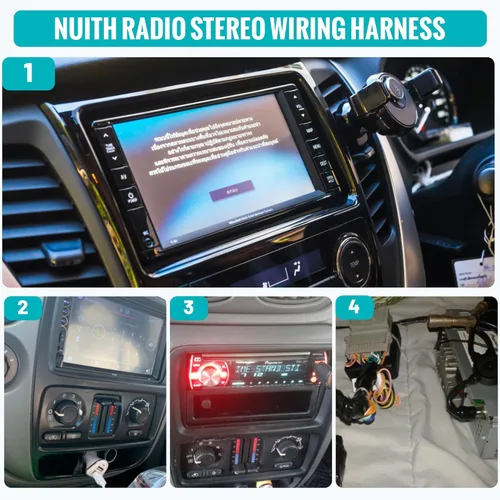 Vista 8 de NuIth Arnés de cables de radio estéreo con adaptador de antena compatible con BMW 2000-2010/Volkswagen 2004-2015/Mercedes-Benz Sprinter 2007-2015