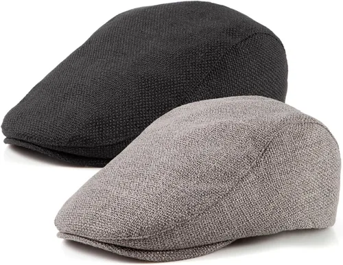 Vista 3 de LADYBRO Paquete de 2 gorras planas unisex para hombre y mujer, estilo casual de verano, ajustables