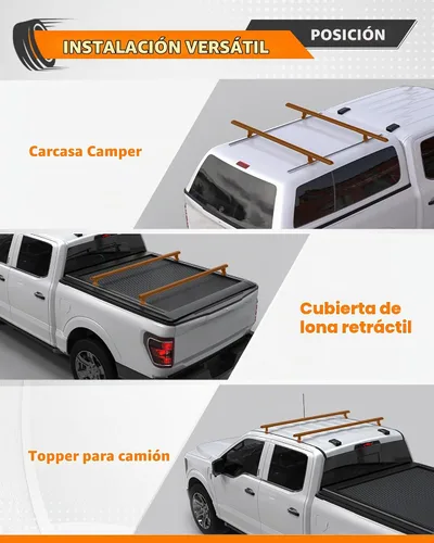 Vista 4 de MELIPRON - Soporte de techo para camión resistente, capacidad de 500 libras