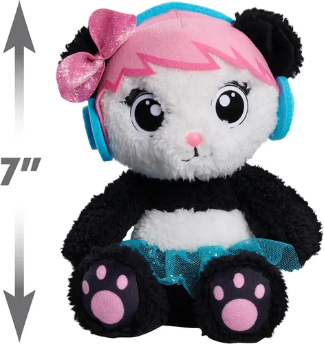 Vista 3 de Just Play EK World - Juego de peluche de 7 pulgadas, diseño de coco, falda azul y lazo rosa, juguetes para niños a partir de 3 años