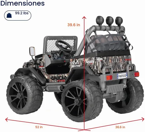 Vista 11 de Peg Perego Gaucho PRO Realtree Camo 24 voltios, vehículo todoterreno extra grande