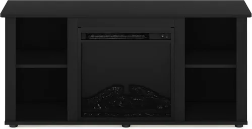 Vista 5 de Furinno Jensen Soporte de Centro de Entretenimiento con Chimenea para TV de hasta 55 Pulgadas, Americano, Eléctrico con Cable, Ajustable