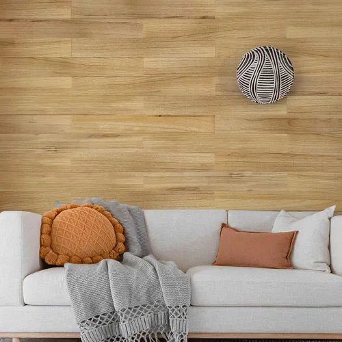 Vista 4 de COLAMO 10PCS Paneles de Madera de Teca Sintética Despegar y Pegar para Pared, Tableros Adhesivos Shiplap Vintage de Granja para Salpicadero de RV