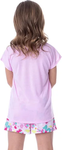 Vista 5 de INTIMO Dreamworks Trolls Poppy Happy Sleep - Conjunto de pijama con cuello redondo para niña, Multi colorido