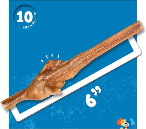 Vista 4 de Jack&Pup - Palitos masticables para perros pequeños, de 6 pulgadas, masticables, de grado premium, totalmente naturales, para cachorros