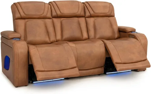 Vista 12 de Seatcraft Endeavour - Sofá de cine en casa, color negro, con mesa plegable