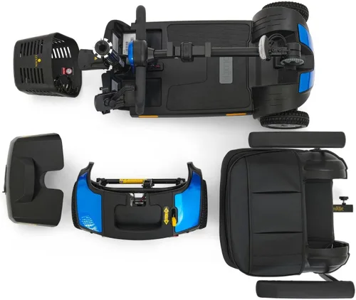 Vista 2 de Golden Technologies Buzzaround XL - Patinete de movilidad compacto de 4 ruedas - GB124A-STD (azul)