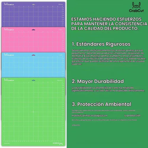 Vista 7 de Alfombrillas de corte de 12 x 12 pulgadas para Cricut Maker 4/Explore 4/Maker 3/Explore 3/Explore Air 2, paquete de 3 alfombrillas de corte