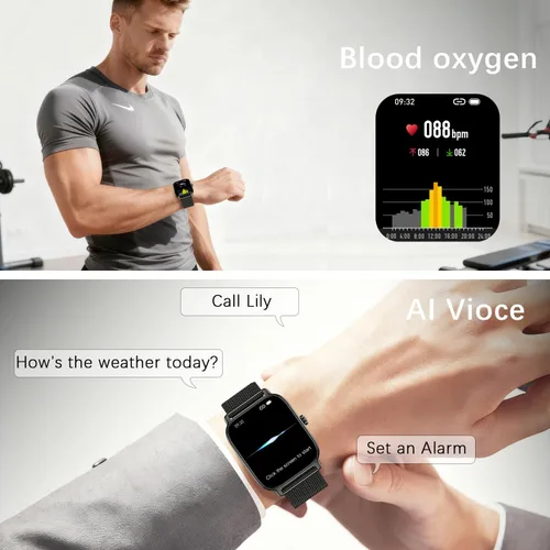 Vista 7 de Reloj Inteligente para Mujeres Rastreador de Fitness: Hacer y Contestar Llamadas Smartwatch Impermeable para Correr Compatible con Teléfono Android