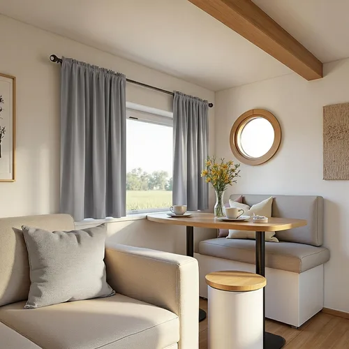 Vista 28 de Cortinas de café KOUFALL de 18 x 24 pulgadas para tratamientos de ventanas pequeñas, niveles de cortinas bohemias opacas para ventanas de RV y Beige
