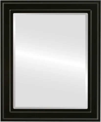 Vista 9 de OVALCREST Espejo de pared biselado rectangular para decoración del hogar, estilo Wright - Oro champán - Dimensiones exteriores de 16 x 20 pulgadas