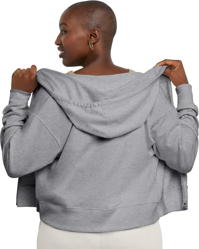 Vista 2 de Hanes Women's Originals French Terry Hoodie, Lightweight Fleece Zip Hooded Sweatshirt, Available in Plus