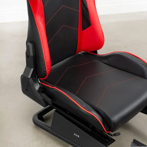 Vista 8 de VIVO Racing Simulator Cockpit with TV Mount, Wheel Stand, Gear Mount, Chair and Frame Only, Fits Logitech, Thrustmaster, Fanatec, Compatible with