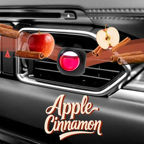 Vista 5 de Clips ambientadores para ventilación de automóvil, paquete de 8, proporciona aroma duradero, hasta 240 días, eliminador de olores (manzana y canela)